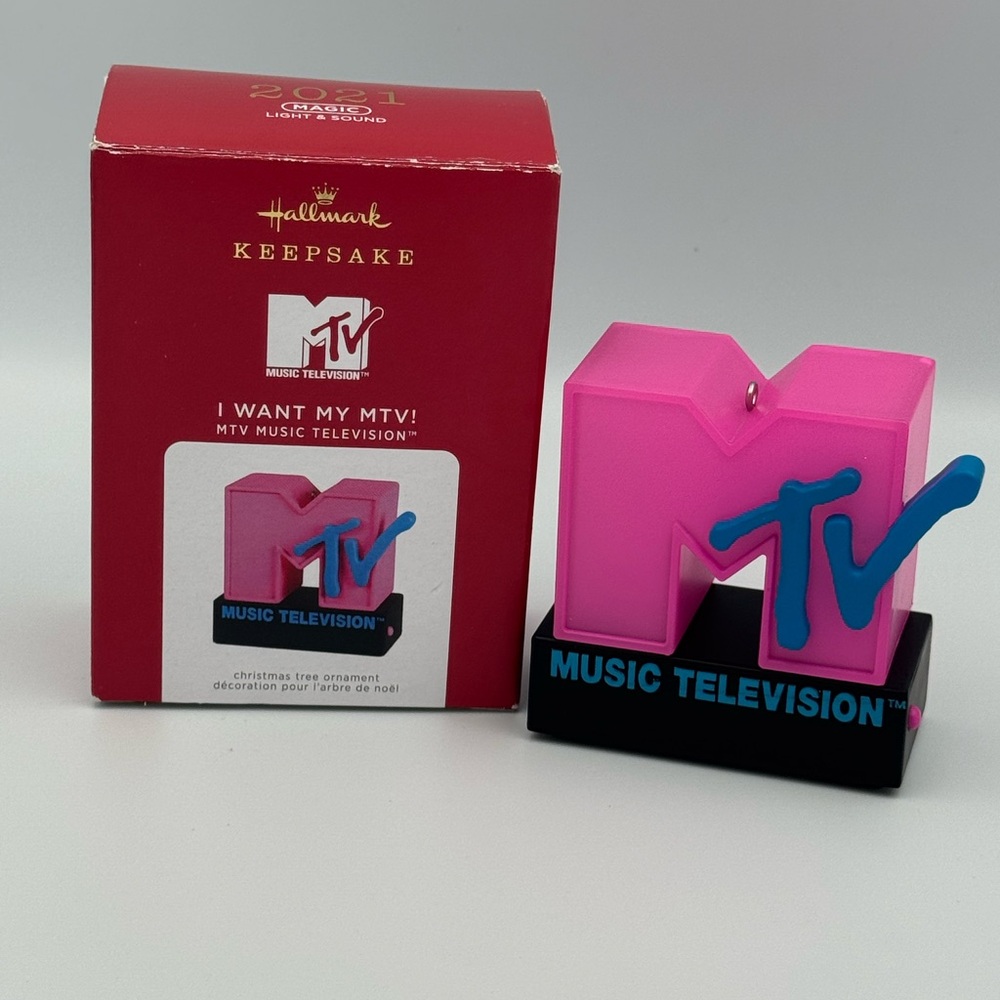 Hallmark 2021 MTV Ornament I Want‎ My MTV Light Sound Tested Works